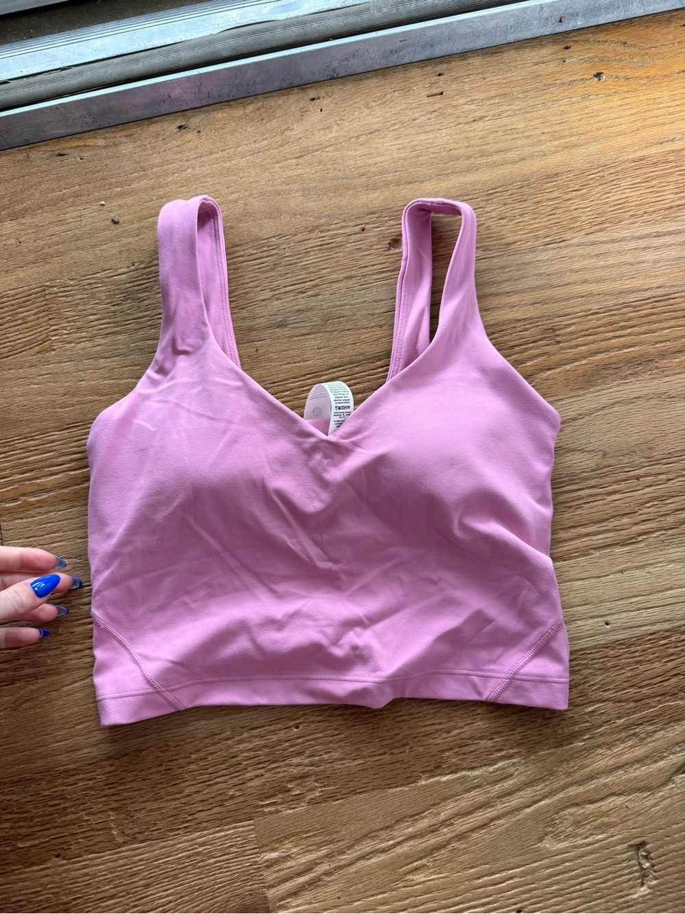 lululemon athletica Light Pink V-Neck Seamless Sports Bra